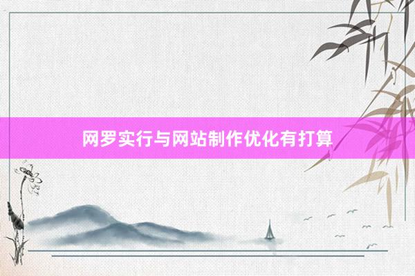 网罗实行与网站制作优化有打算