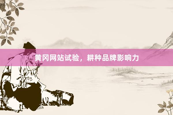 黄冈网站试验，耕种品牌影响力